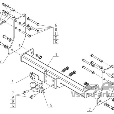 Фаркоп AvtoS FD34 Ford Transit 2000