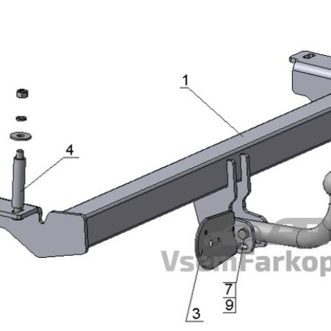 Фаркоп AvtoS TY16 Tingo 2010