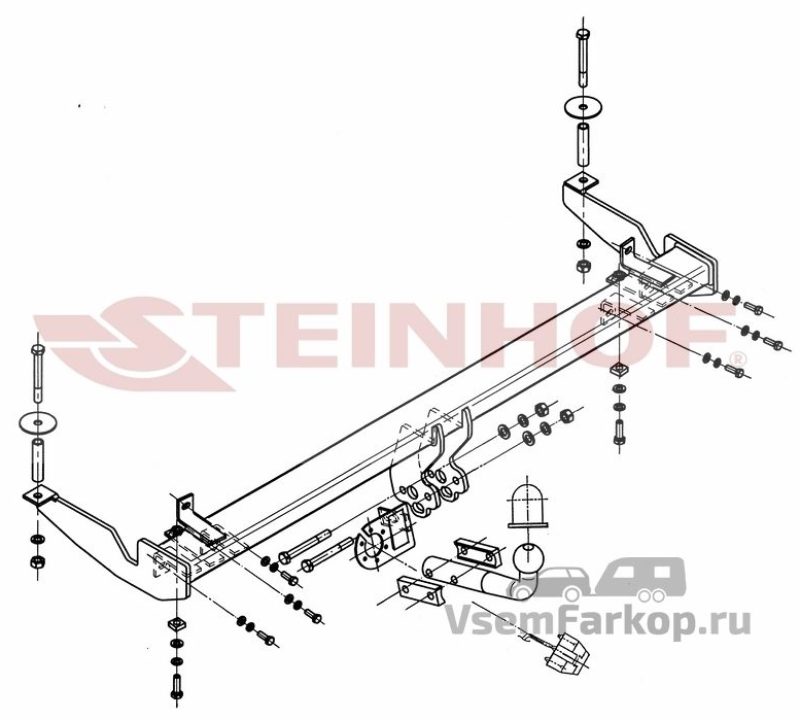 Фаркоп Steinhof F058 Fiat Doblo 2001