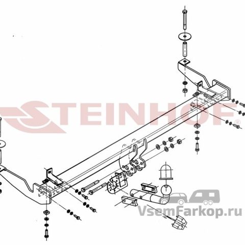Фаркоп Steinhof F058 Fiat Doblo 2001