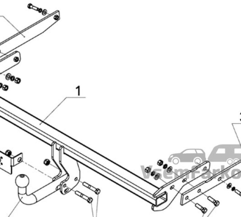 Фаркоп AvtoS FD31B Ford Kuga 2013